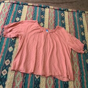 Rust‎ colored textured Top size Large